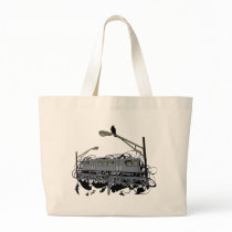 Illustrated El Train & Crows Bags