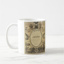 Illustrated Image of the Emancipation Proclamation Mugs