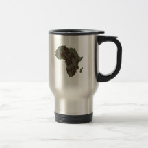 Illustration africaine de guerrier de carte de l'A Tasses À Café