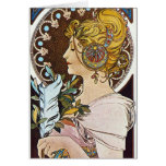 Illustration d'Alphonse Mucha Cartes De Vœux