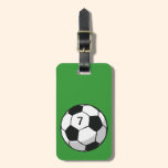 Illustration de ballon de football étiquettes à bagages
