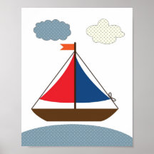 Illustration de bateau de crèche pour les salles n poster