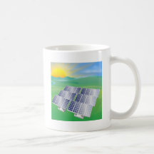 Illustration d'énergie d'énergie solaire mugs à café