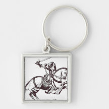 Illustration d'un chevalier Templar Porte-clefs