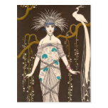 Illustration exagérée de robe de soirée carte postale