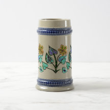 Illustration florale tasse