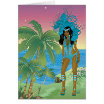 Illustration for carnival costume o las vegas show card
