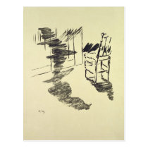 Illustration for 'The Raven' postcards