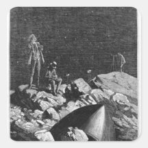 Illustration from 'From the Earth to the Moon' Sticker