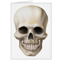 Illustration of a human skull cards