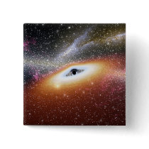 Illustration of a supermassive black hole pinback button