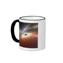 Illustration of a supermassive black hole mugs