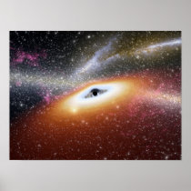 Illustration of a supermassive black hole print