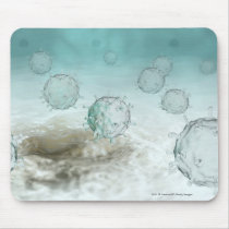 Illustration of avian flu cells mousepads