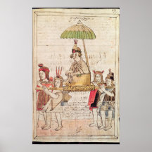 Illustration of Huascar Inca Print