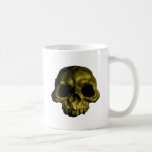 Illustration of human skull mug