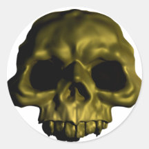 Illustration of human skull sticker
