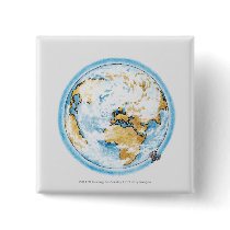 Illustration of satellite orbiting the Earth Pinback Buttons