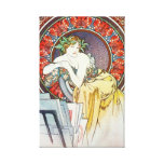Illustration vintage d'Alphonse Mucha Toile Tendue
