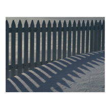 Illustrative Fence and shadow Postcard