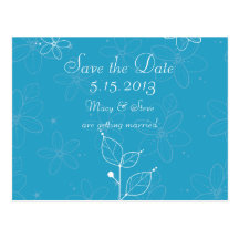 illustrative flowers postcard