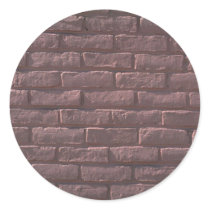 Illustrative Red brick wall Round Stickers
