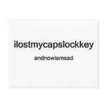 ilostmycapslockkey postcards