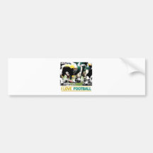 ILoveFootball Etiqueta De Parachoque