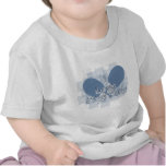 ILovePingPong Faded Blue Paddles Tee Shirts