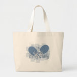 ILovePingPong Faded Blue Paddles Tote Bags