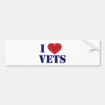 ilovevetszazzle bumper stickers