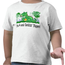 I'm 4 and Getting Bigger Dinosaur T-shirt