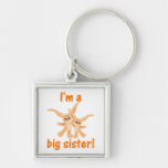 I'm a big sister (orange bunnies) key chain