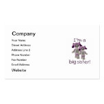 I'm a big sister (purple puppies) business card templates