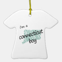 I'm a Connecticut Boy Christmas Tree Ornaments