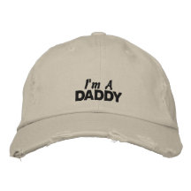 I'm A Daddy Distressed Chino Twill Cap Embroidered Baseball Caps