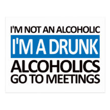 I'm A Drunk - Blue Post Cards
