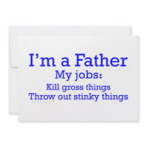 I'm a Father Funny Father's Jobs for Dad Custom Invitation