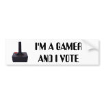 I'M A GAMER AND I VOTE bumper stickers