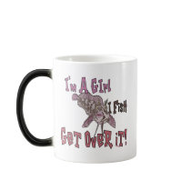I'm a Girl  I Fish Get Over it Mugs