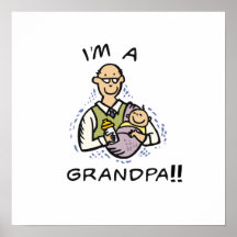 I'm a Grandpa -Grandpa and Baby Tshirts and Gifts Print