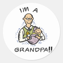 I'm a Grandpa T shirts and Gifts Round Stickers