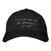 I'm a hat... embroidered hat