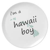 I'm a Hawaii Boy Party Plate