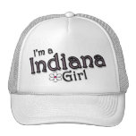 I'm a Indiana Girl, Flower, Ladies Baseball Cap Mesh Hats