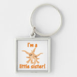 I'm a little sister (orange bunnies) keychain