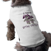 I'm a little sister (purple puppies) dog shirt