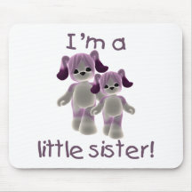 I'm a little sister (purple puppies) mouse pads