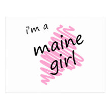 I'm a Maine Girl Post Card