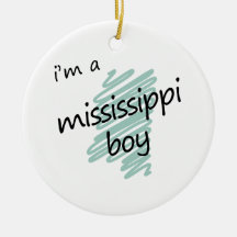 I'm a Mississippi Boy Christmas Ornaments